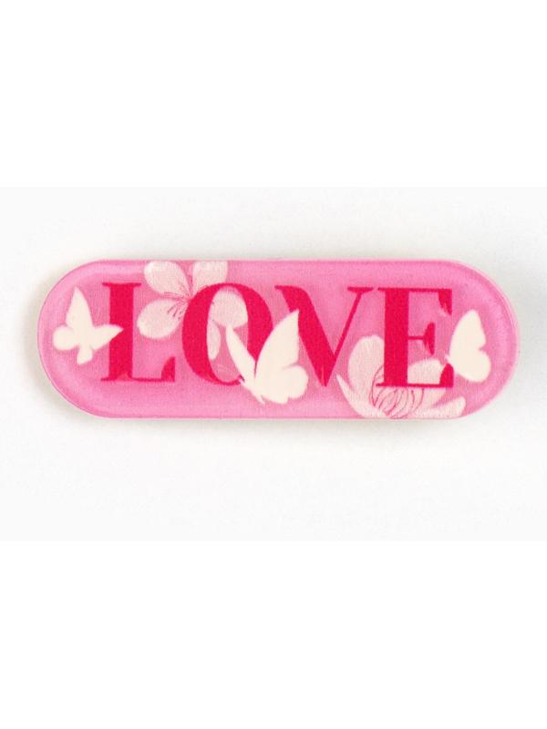 Заколка для волос LOVE, 4.5 х 1.5 см