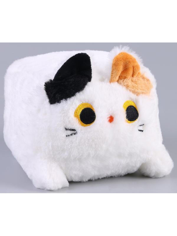 Мягкая игрушка «Котик-кубик», 18 см, цвет белый
