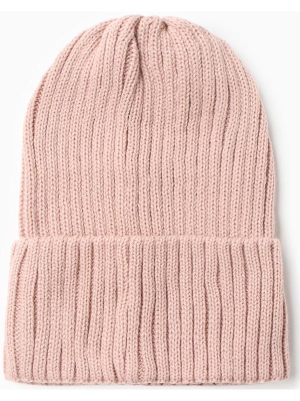 Шапка женская демисезонная А.Д010931, цвет пудра, р-р 52-56