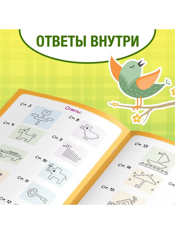 Обучающая книга «Графические диктанты. 1 уровень», 24 стр.