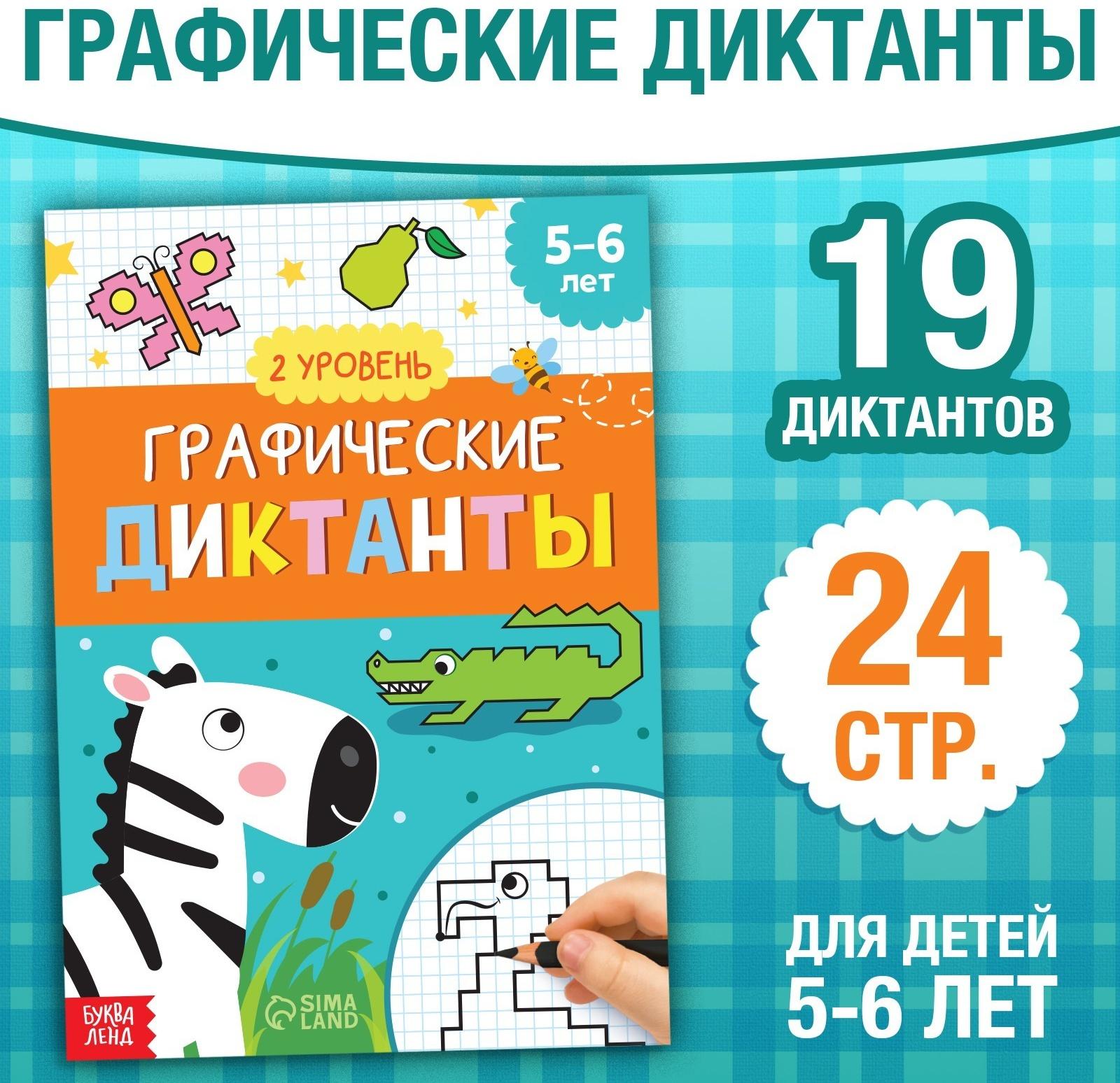 Обучающая книга «Графические диктанты. 2 уровень», 24 стр.