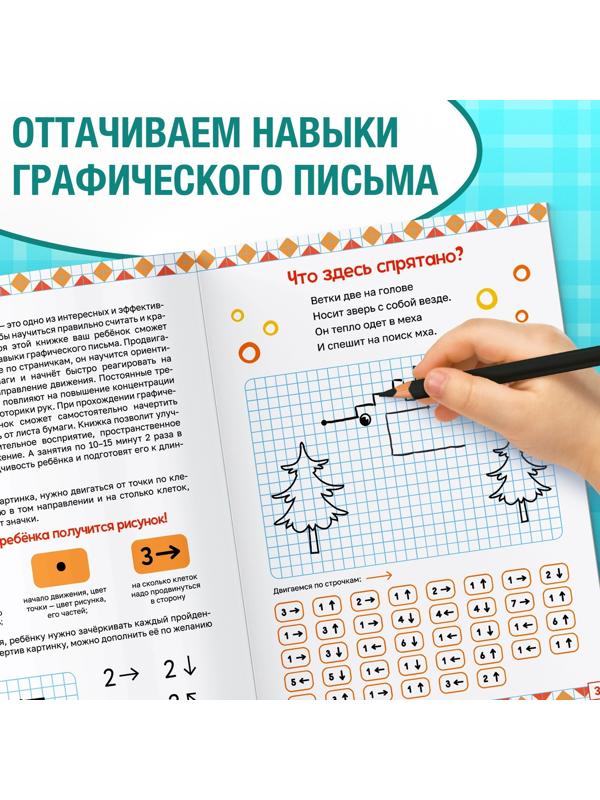 Обучающая книга «Графические диктанты. 2 уровень», 24 стр.