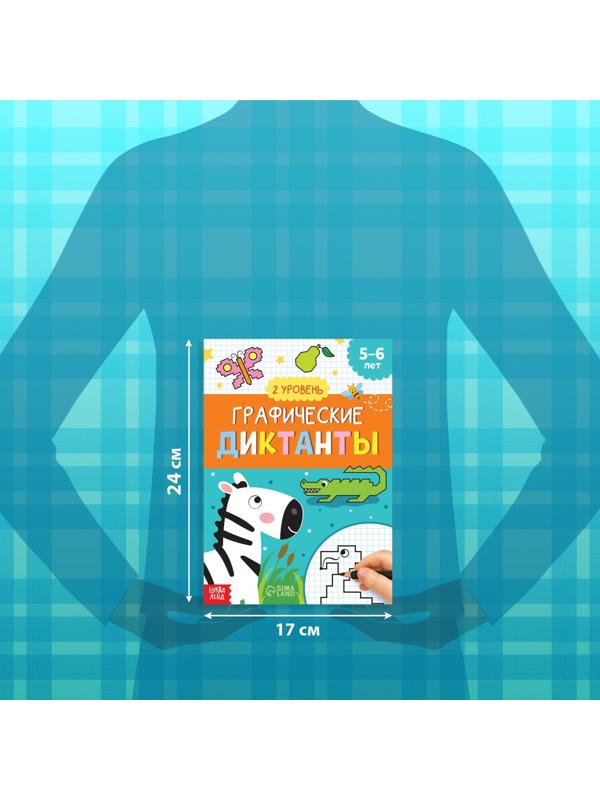 Обучающая книга «Графические диктанты. 2 уровень», 24 стр.