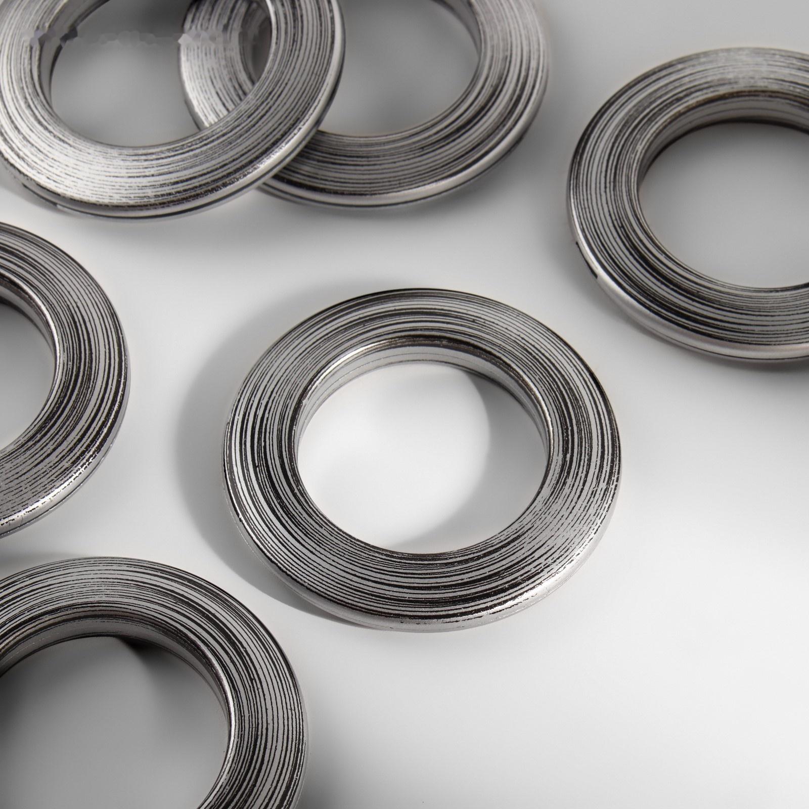 Люверсы для штор, d = 3,5 см, 10 шт, цвет серебряный