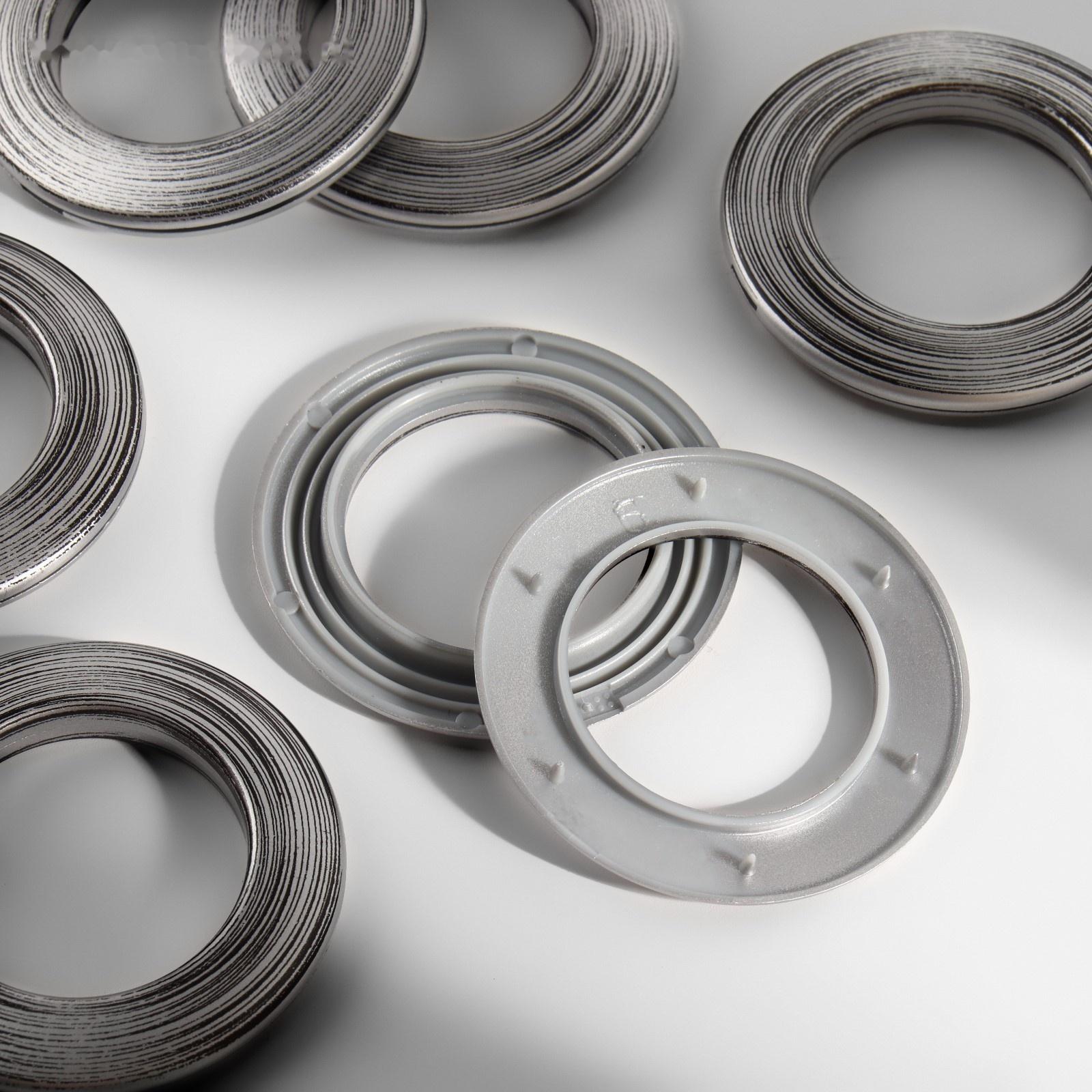 Люверсы для штор, d = 3,5 см, 10 шт, цвет серебряный