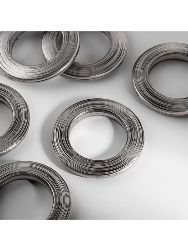 Люверсы для штор, d = 3,5 см, 10 шт, цвет серебряный