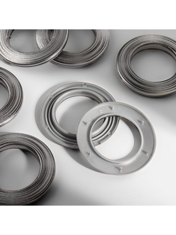 Люверсы для штор, d = 3,5 см, 10 шт, цвет серебряный