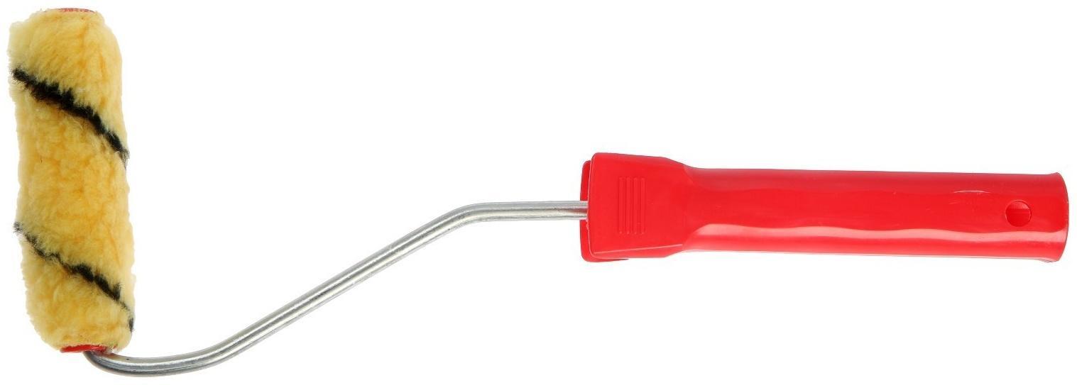 Мини-валик ЛОМ, полиэстер, 100 мм, рукоятка d=6 мм, D=16 мм, ворс 10 мм