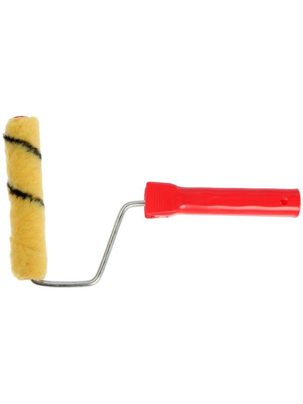 Валик ЛОМ, полиэстер, 150 мм, рукоятка d=6 мм, D=16 мм, ворс 10 мм, 2 запасных шубки