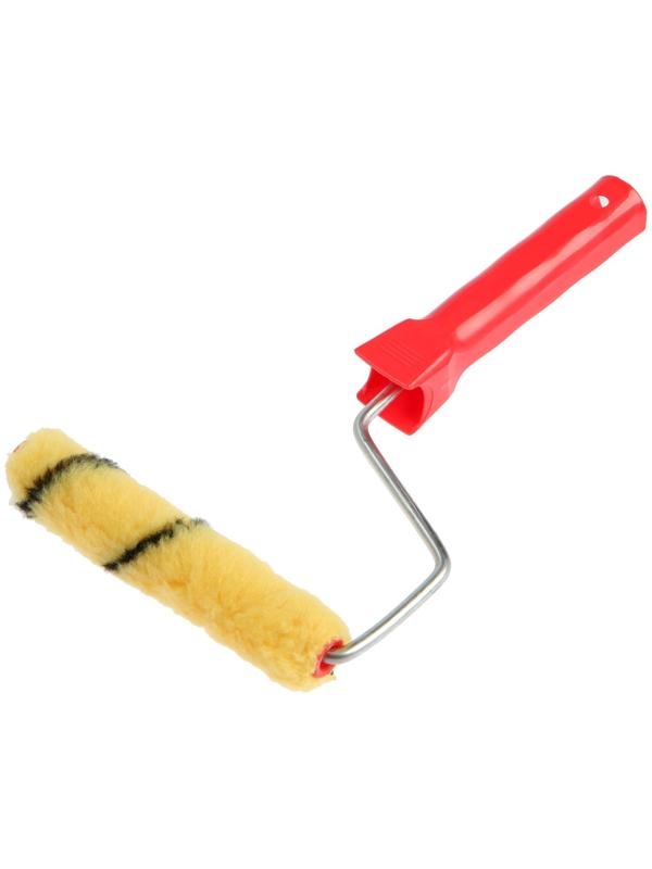 Валик ЛОМ, полиэстер, 150 мм, рукоятка d=6 мм, D=16 мм, ворс 10 мм, 2 запасных шубки