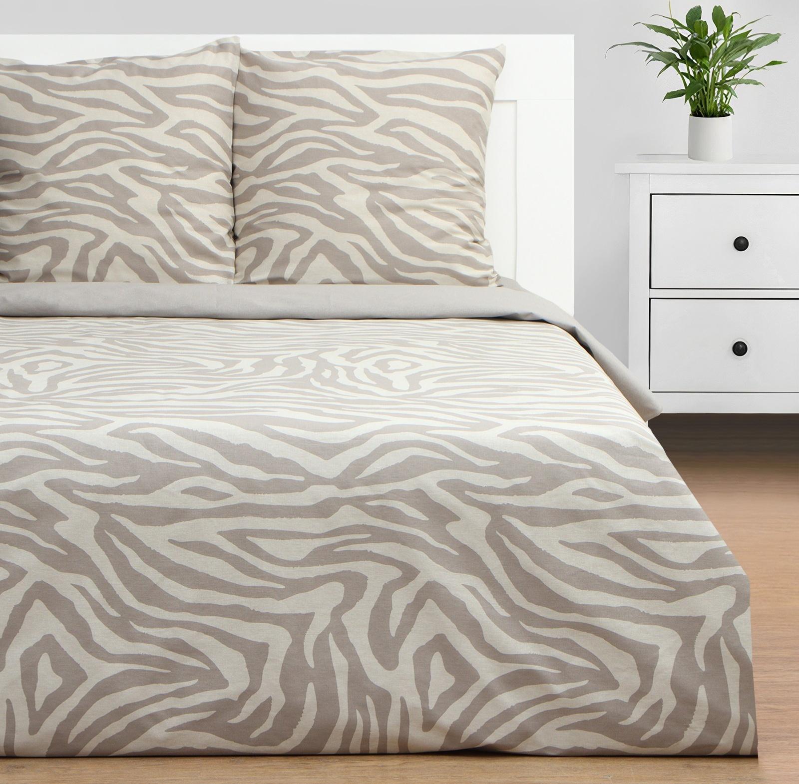 Постельное бельё Этель 1,5 сп Beige zebra, 143х215 см, 150х214 см, 70х70 см 2 шт, бязь 125 г/м2