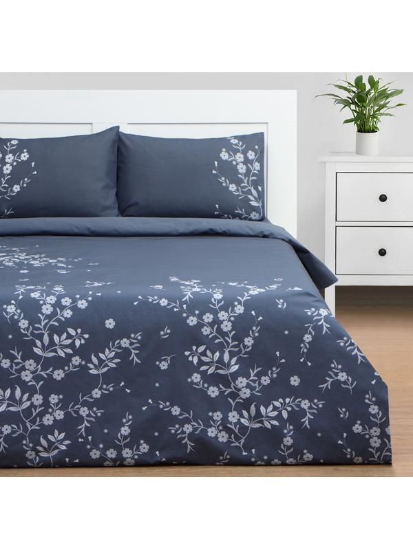 Постельное бельё Этель 1,5 сп Floral print, 143х215 см, 150х214 см, 50х70 см 2 шт, поплин