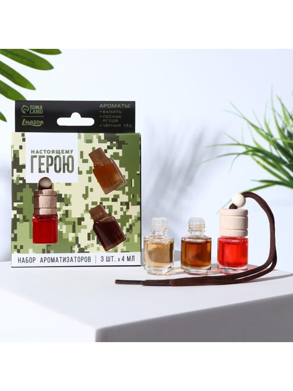 Набор ароматизаторов со сменным блоком ваниль, лесные ягоды, черный лед