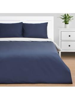 Постельное бельё Этель 1.5сп Stripes: blue, 143х215см, 150х214см, 50х70см-2 шт, перкаль,114 г/м2