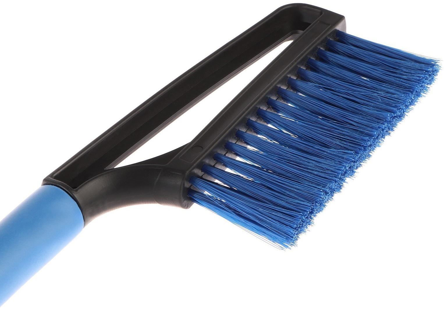 Щетка сметка, со скребком, Torso MG-011 автомобильная, мягкая ручка, 48 см, МИКС