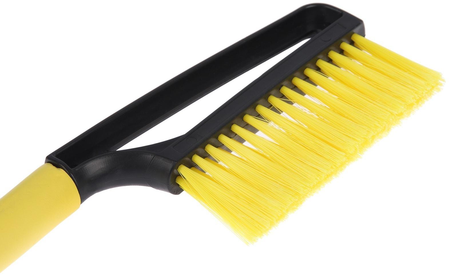 Щетка сметка, со скребком, Torso MG-011 автомобильная, мягкая ручка, 48 см, МИКС