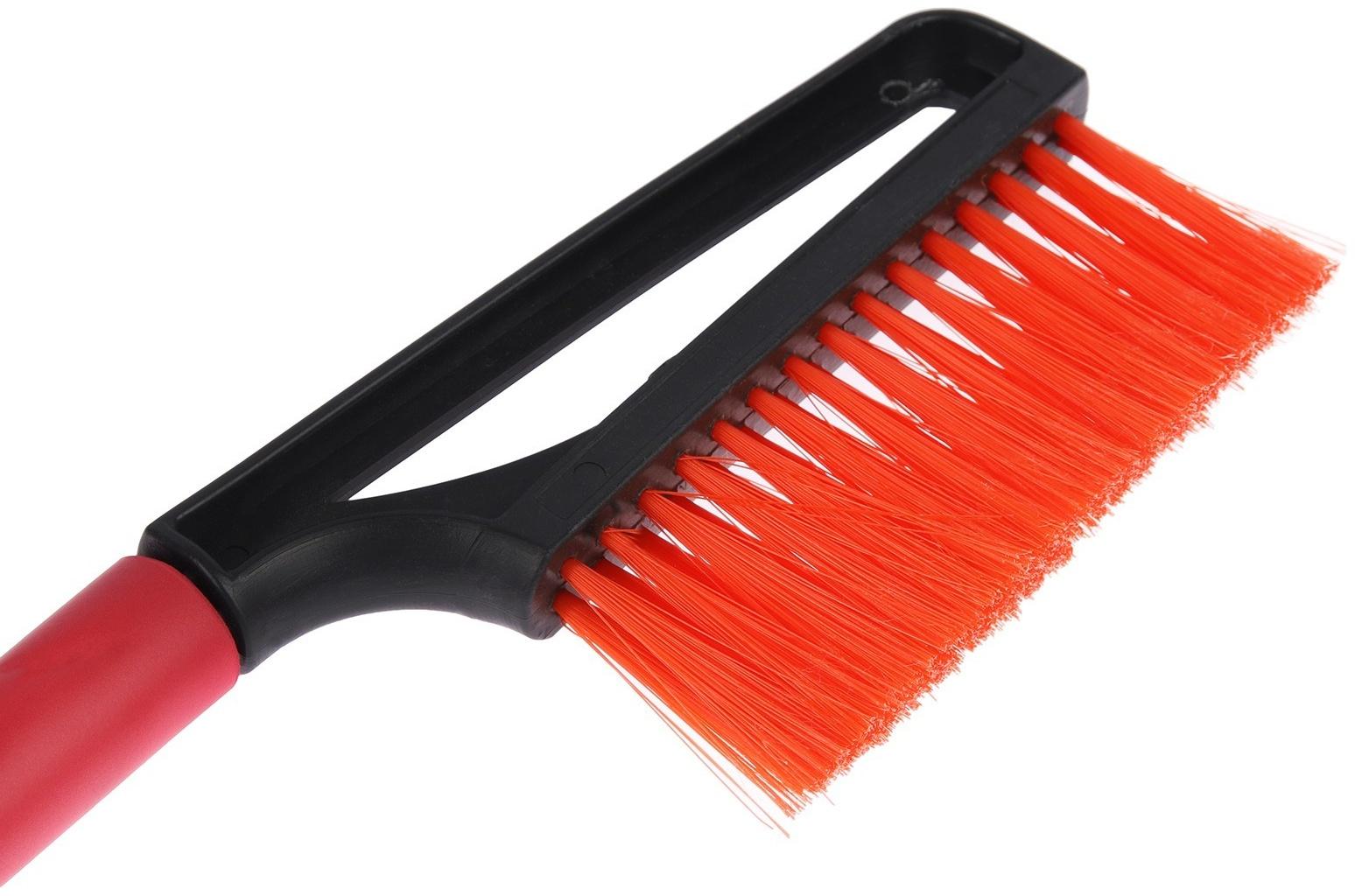 Щетка сметка, со скребком, Torso MG-011 автомобильная, мягкая ручка, 48 см, МИКС