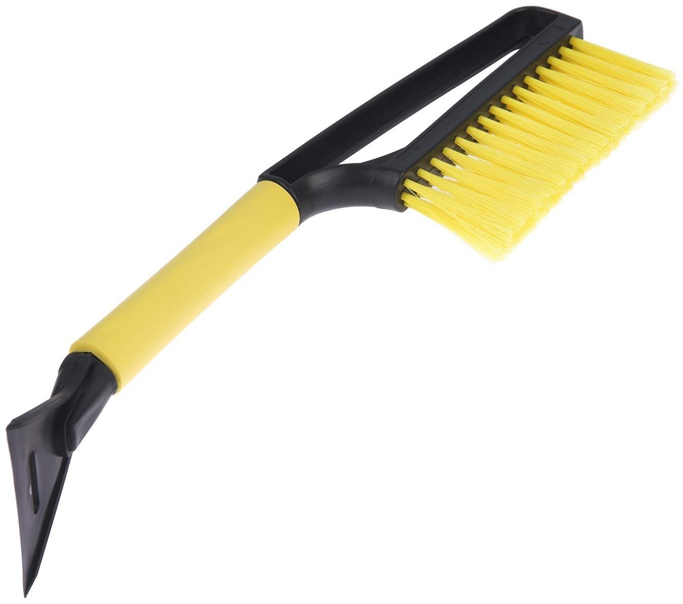 Щетка сметка, со скребком, Torso MG-011 автомобильная, мягкая ручка, 48 см, МИКС