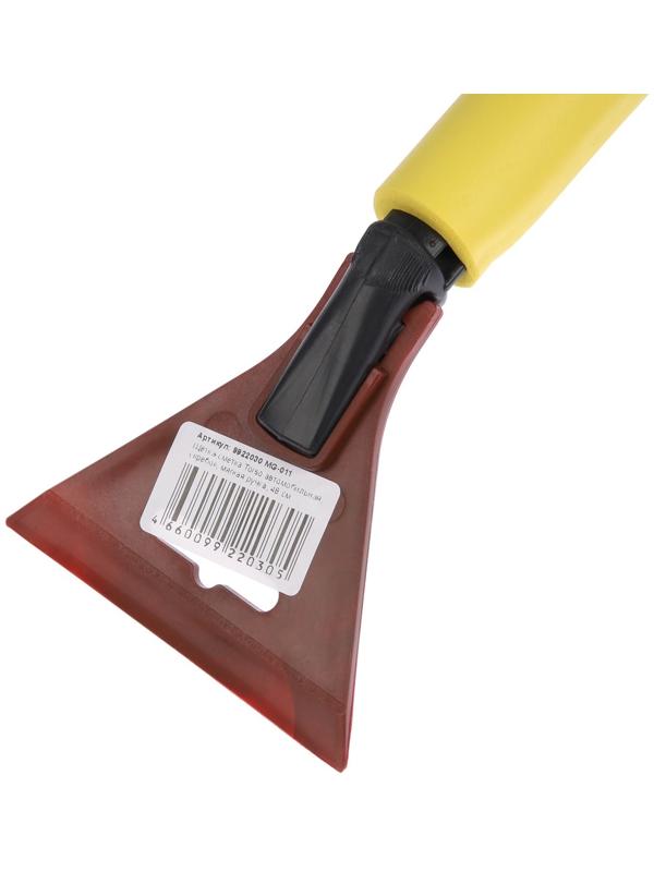 Щетка сметка, со скребком, Torso MG-011 автомобильная, мягкая ручка, 48 см, МИКС