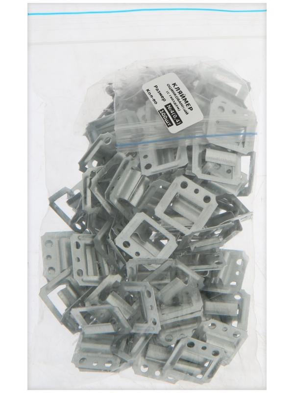 Кляймер ТУНДРА, №4, оцинкованный, с гвоздями, 100 шт