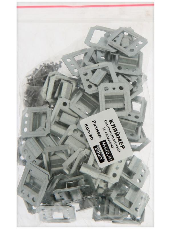 Кляймер ТУНДРА, №5, оцинкованный, с гвоздями, 80 шт