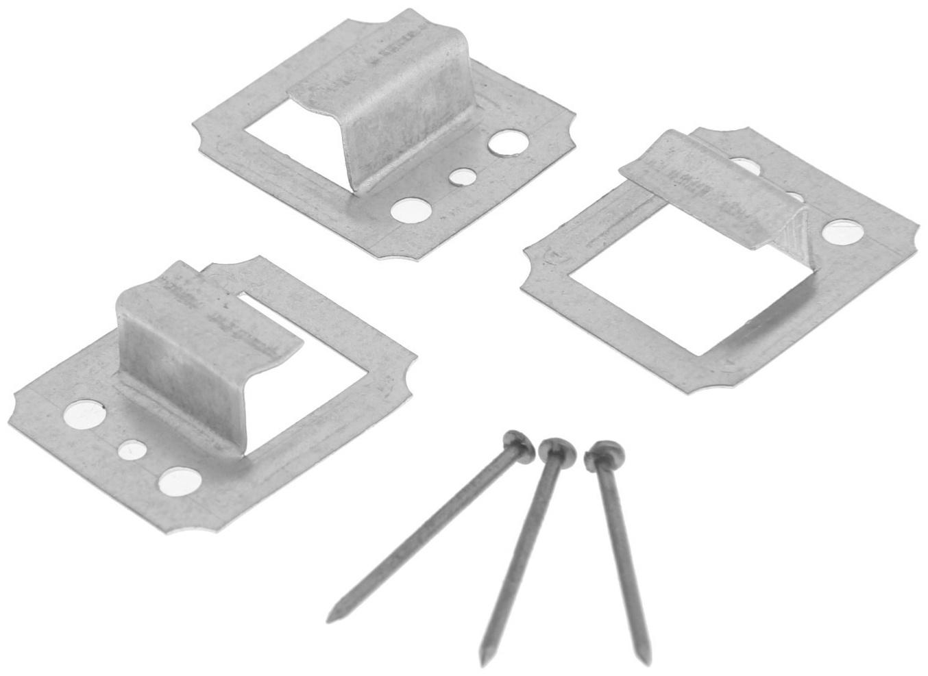 Кляймер ТУНДРА, №6, оцинкованный, с гвоздями, 80 шт