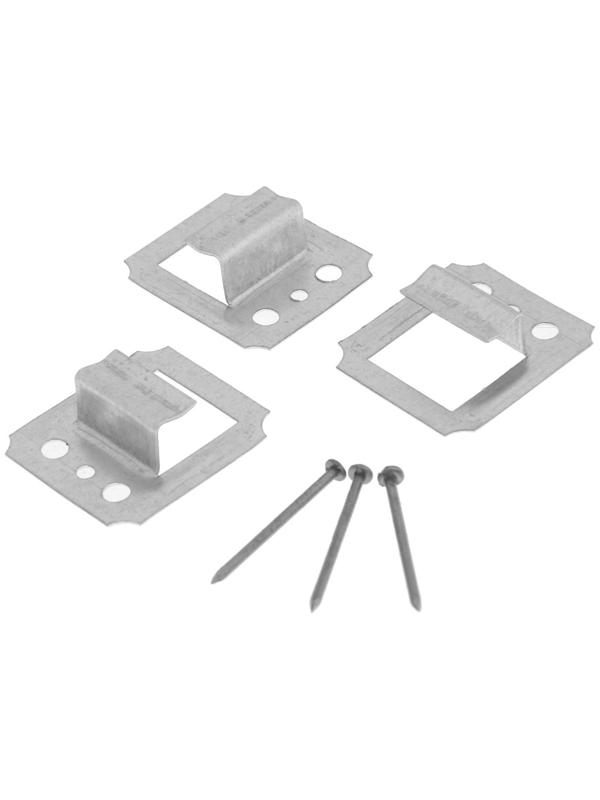 Кляймер ТУНДРА, №6, оцинкованный, с гвоздями, 80 шт