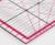 Линейка для квилтинга и пэчворка, 45 × 10 см, толщина 3 мм, цвет прозрачный/розовый