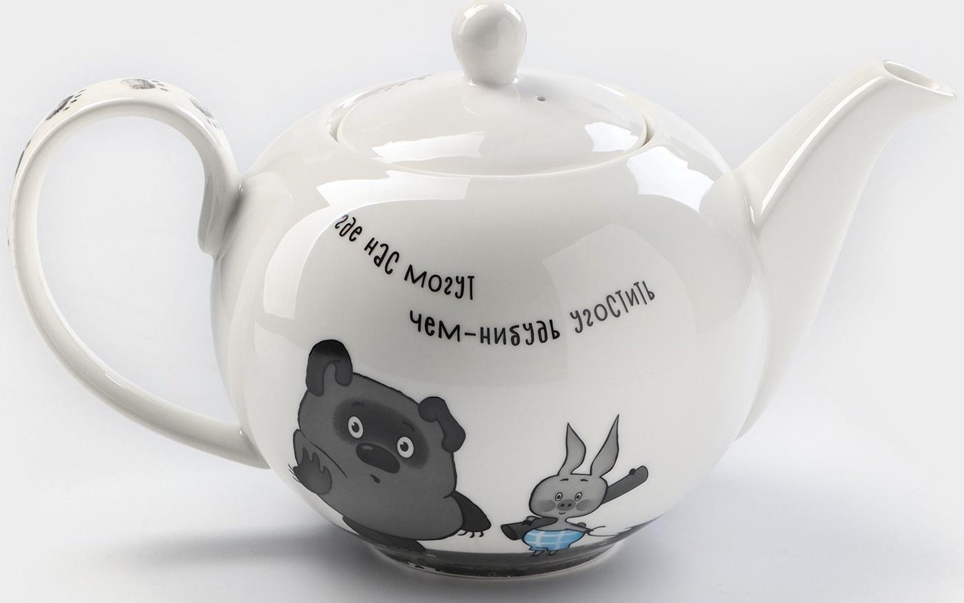 Чайник «Винни Пух», 1200 мл, фарфор