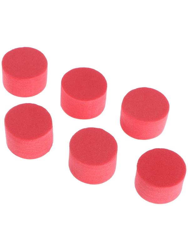 Накладка противоударная, d 2.5 см, красный, набор 6 штук