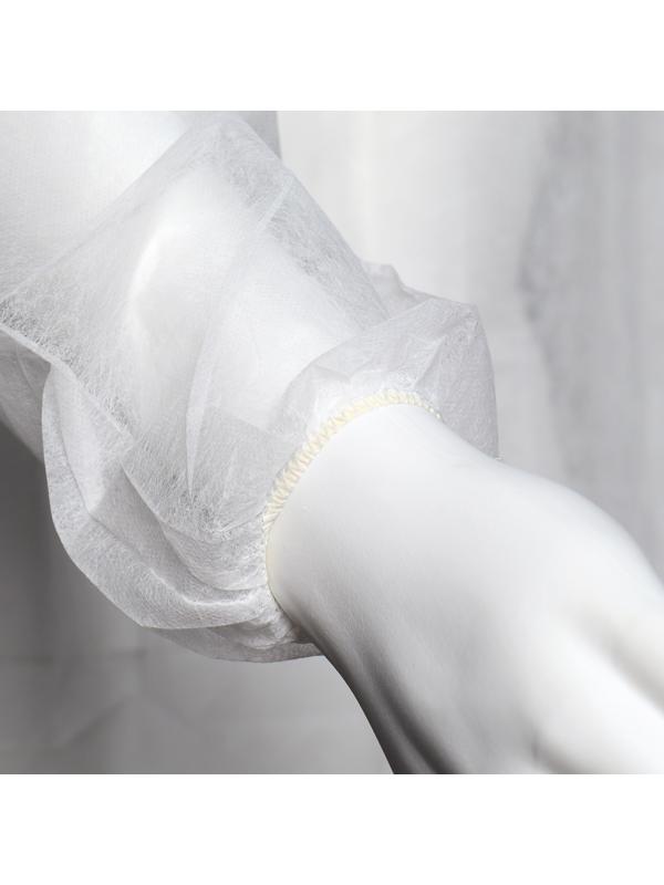 Халат медицинский на кнопках, без манжет- 20 г/м2, размер: XXL, 110x140 см, белый