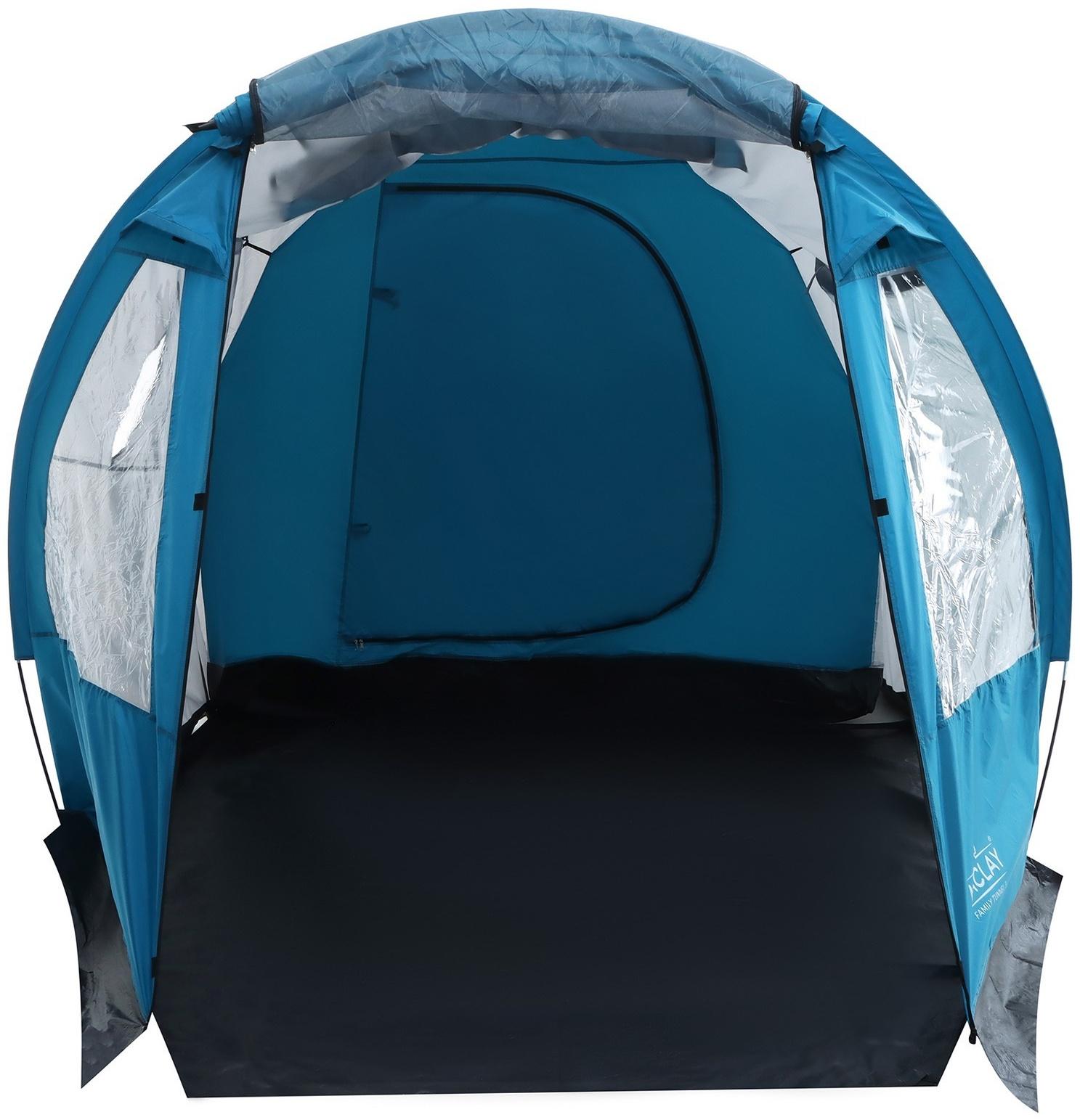 Палатка кемпинговая Maclay FAMILY TUNNEL 3, р. 180+200х210х170 см, 3-местная