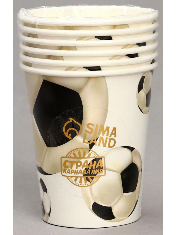Стакан бумажный «Футбол», в наборе 6 шт.