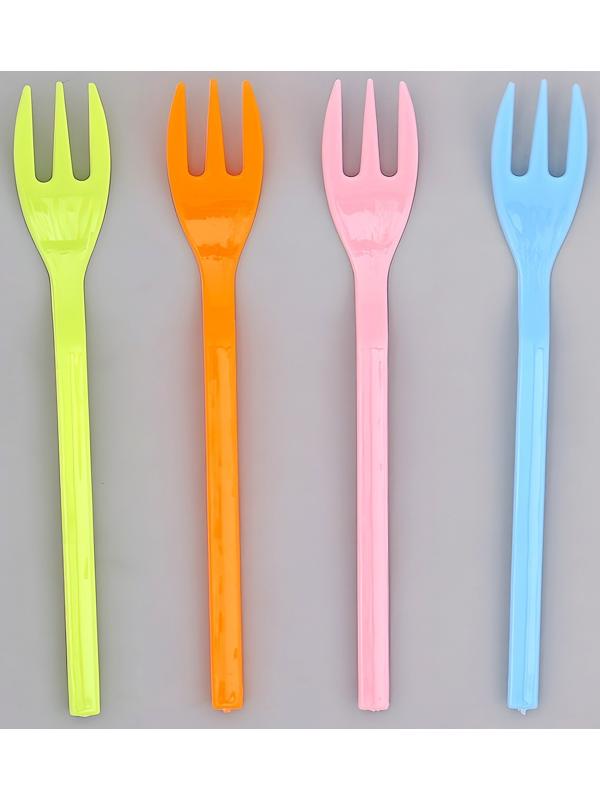 Вилки пластиковые, в наборе 12 шт., цвета МИКС