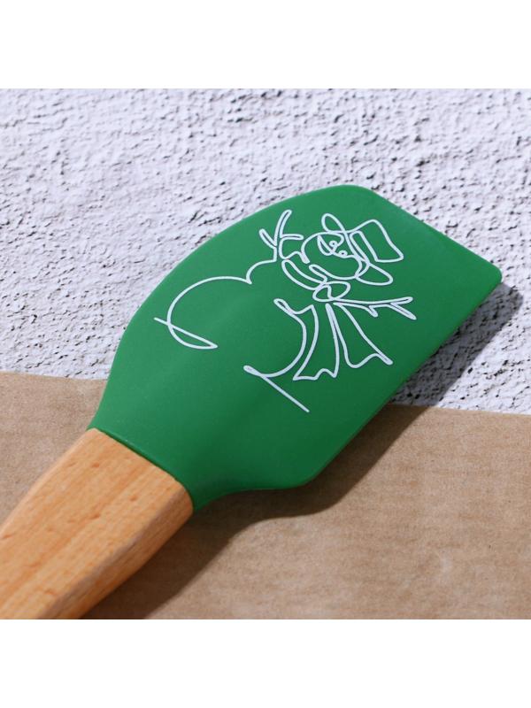 Лопатка силиконовая «Снеговик», 23.3 х 4.3 см