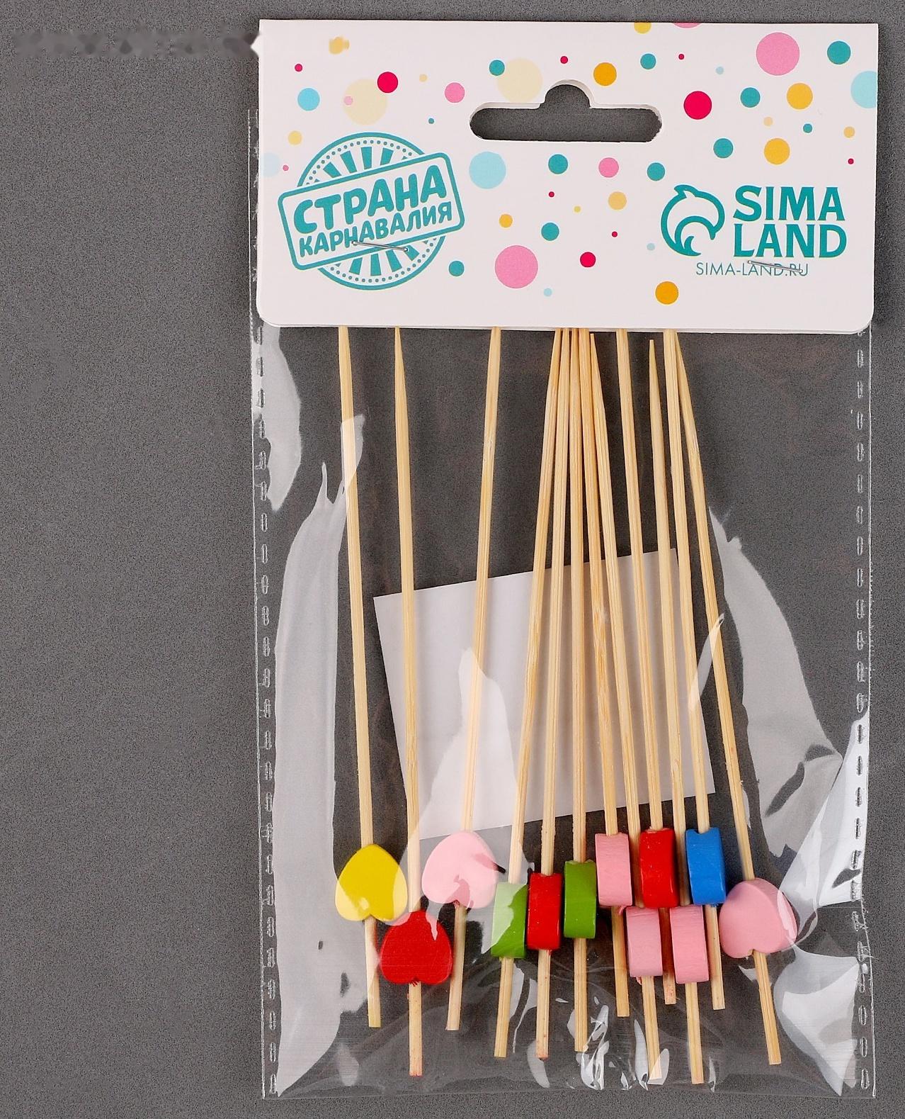 Шпажки «Сердца», в наборе 12 шт.