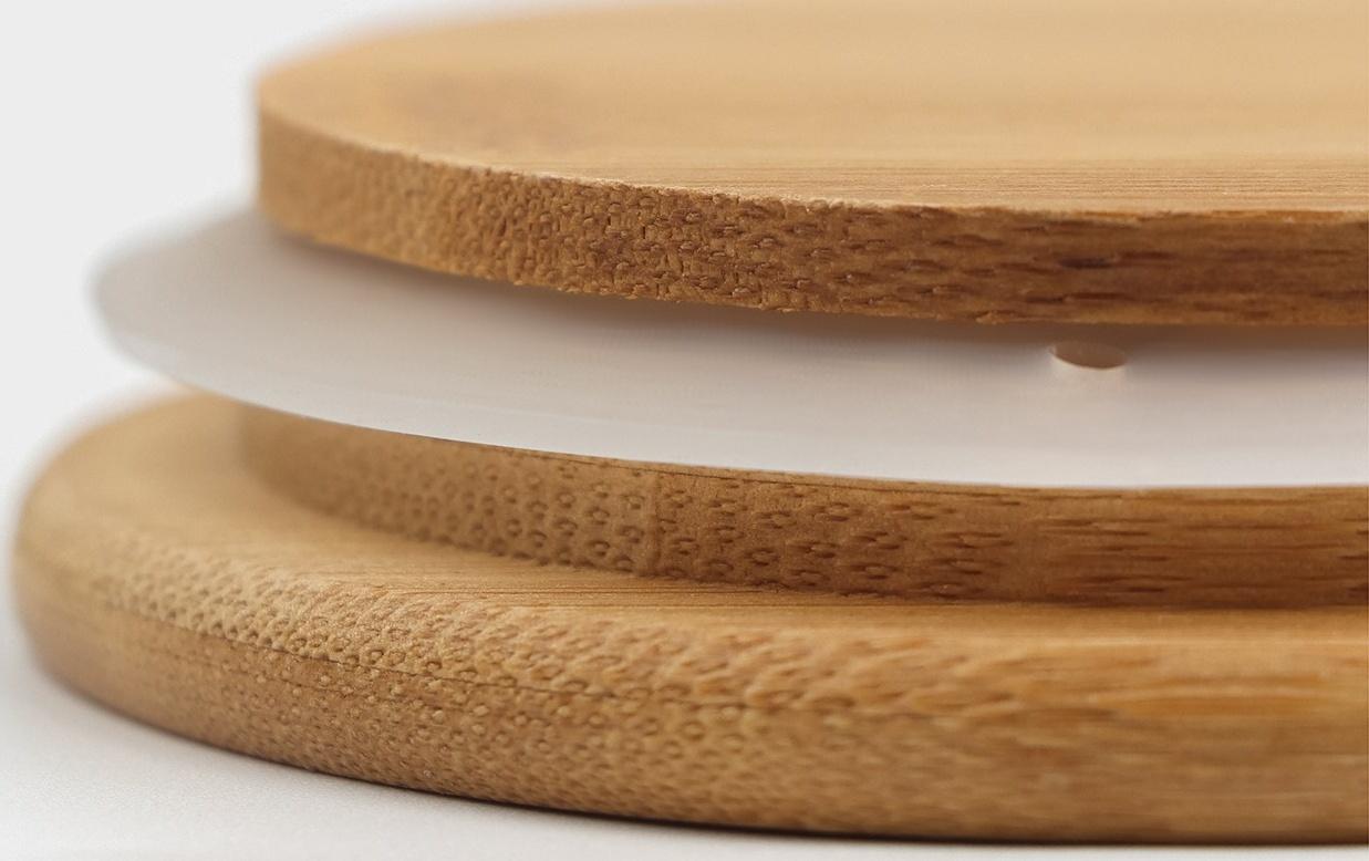 Крышка для ёмкостей Доляна d=8,8 см (7 см), бамбук