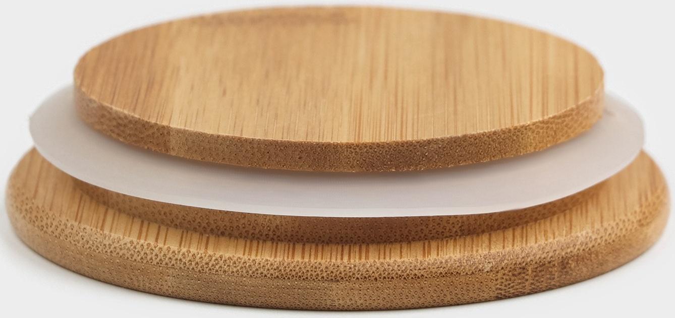 Крышка для ёмкостей Доляна d=8,8 см (7 см), бамбук