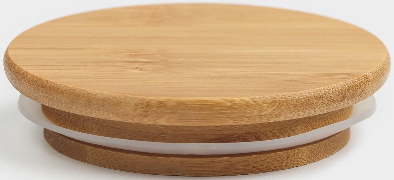 Крышка для ёмкостей Доляна d=8,8 см (7 см), бамбук