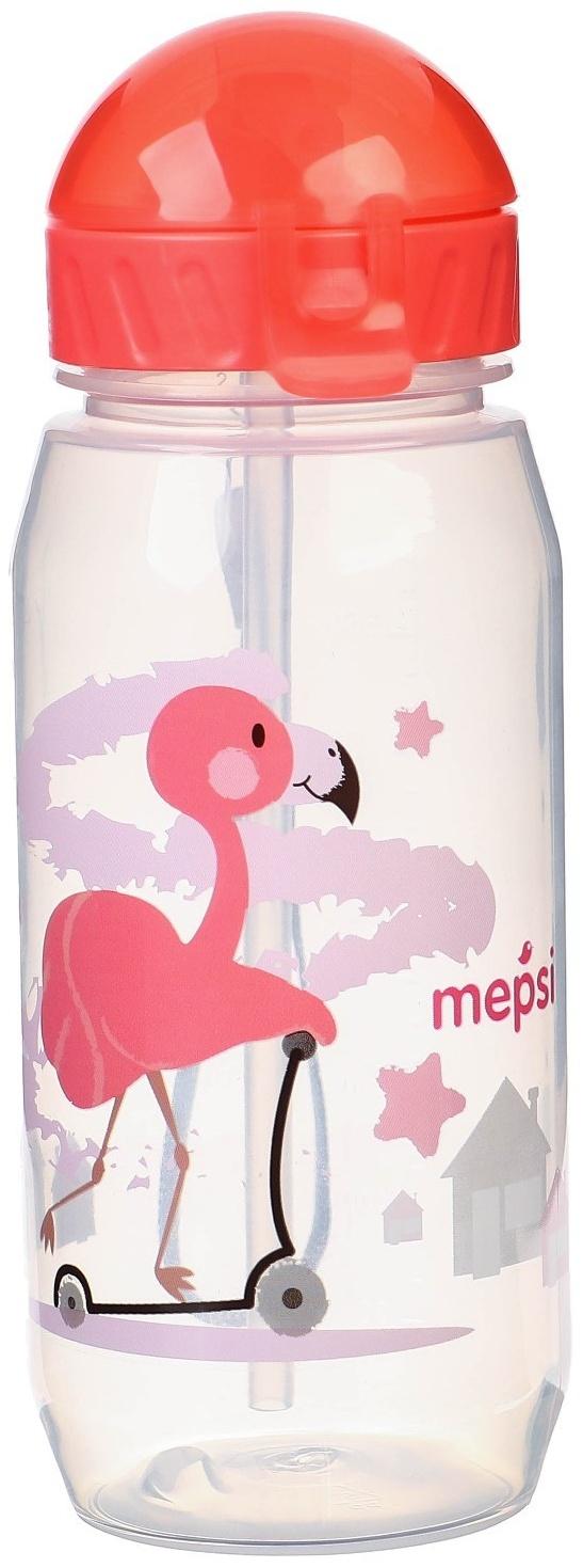 Поильник с трубочкой MEPSI, 400мл, 12+ мес., цвет МИКС