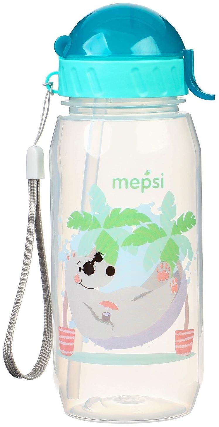 Поильник с трубочкой MEPSI, 400мл, 12+ мес., цвет МИКС