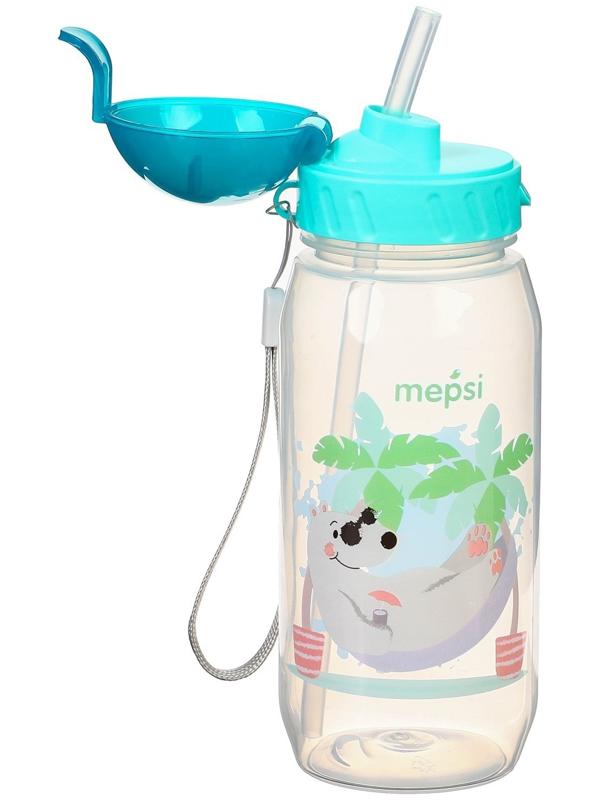 Поильник с трубочкой MEPSI, 400мл, 12+ мес., цвет МИКС