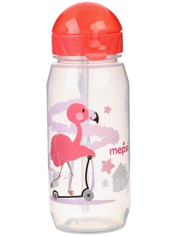 Поильник с трубочкой MEPSI, 400мл, 12+ мес., цвет МИКС