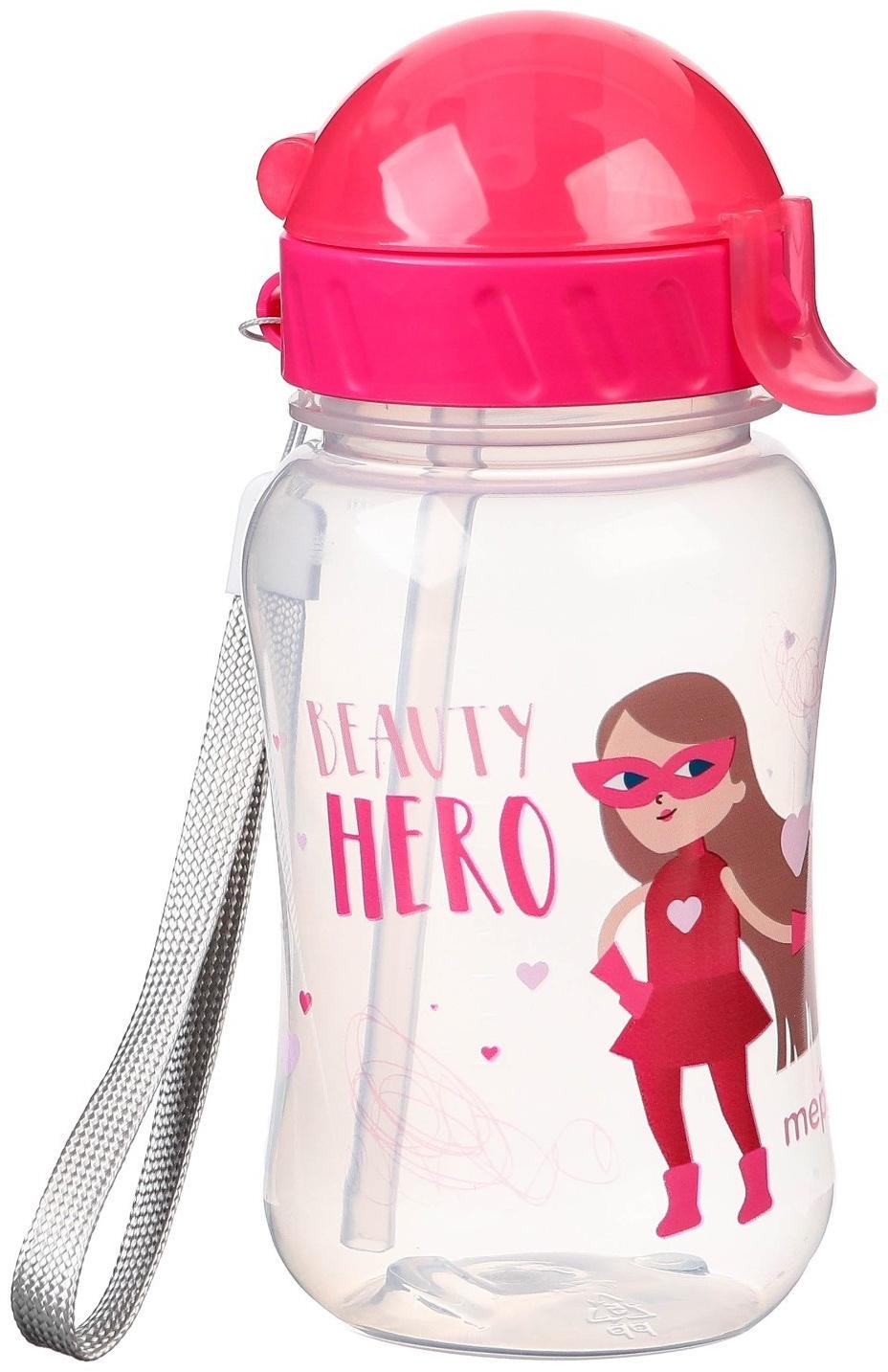 Поильник с трубочкой MEPSI, 270 мл, 9+ мес., цвет МИКС