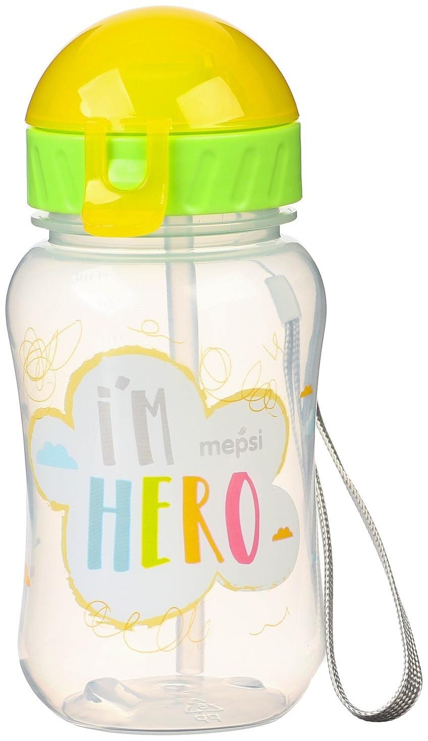 Поильник с трубочкой MEPSI, 270 мл, 9+ мес., цвет МИКС