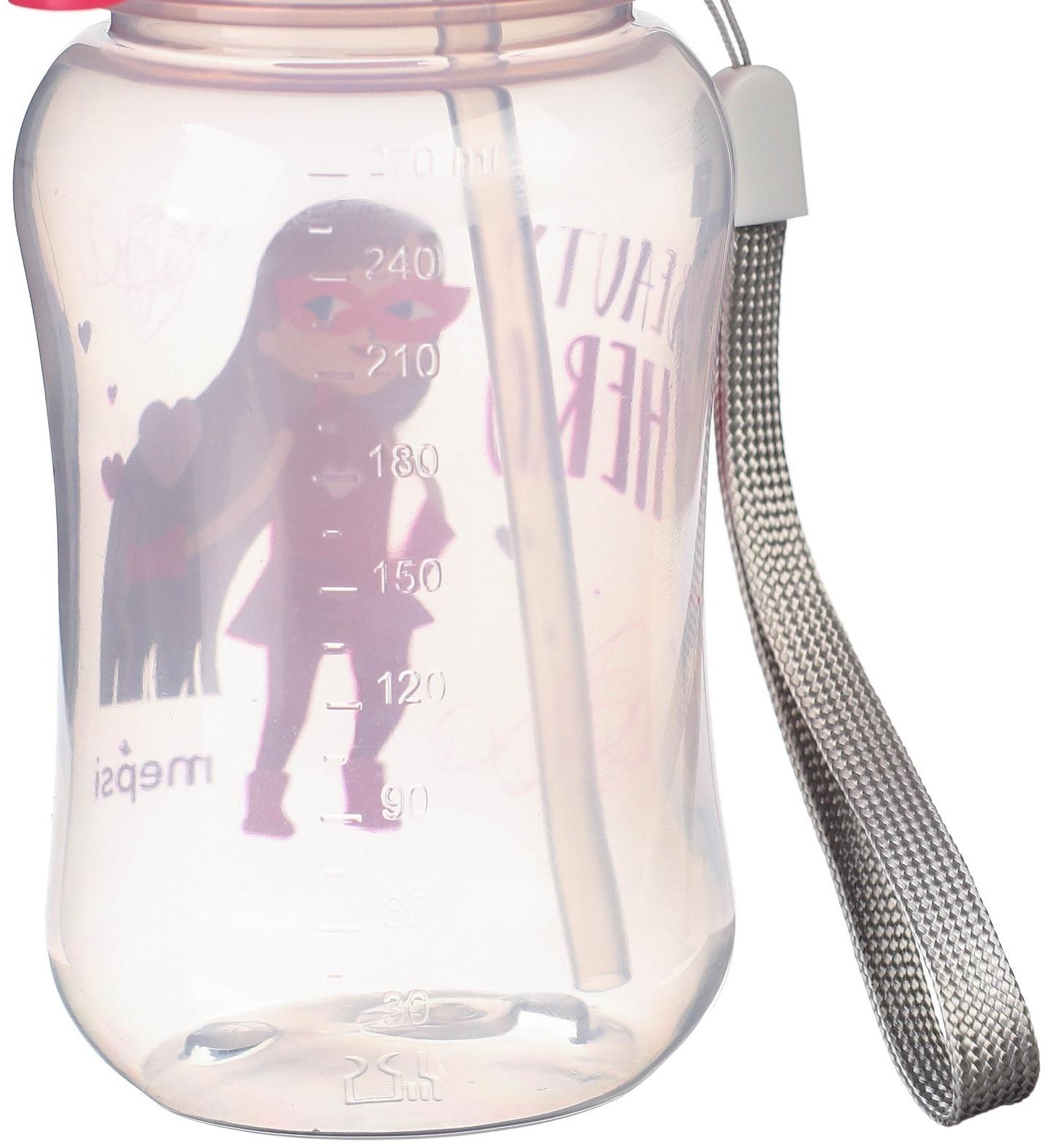 Поильник с трубочкой MEPSI, 270 мл, 9+ мес., цвет МИКС