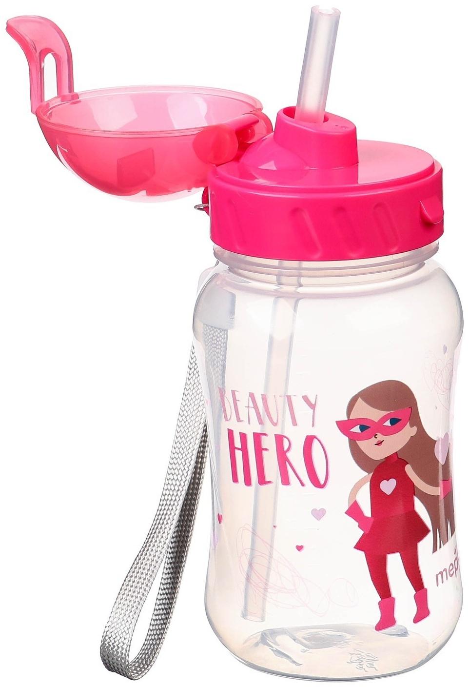 Поильник с трубочкой MEPSI, 270 мл, 9+ мес., цвет МИКС