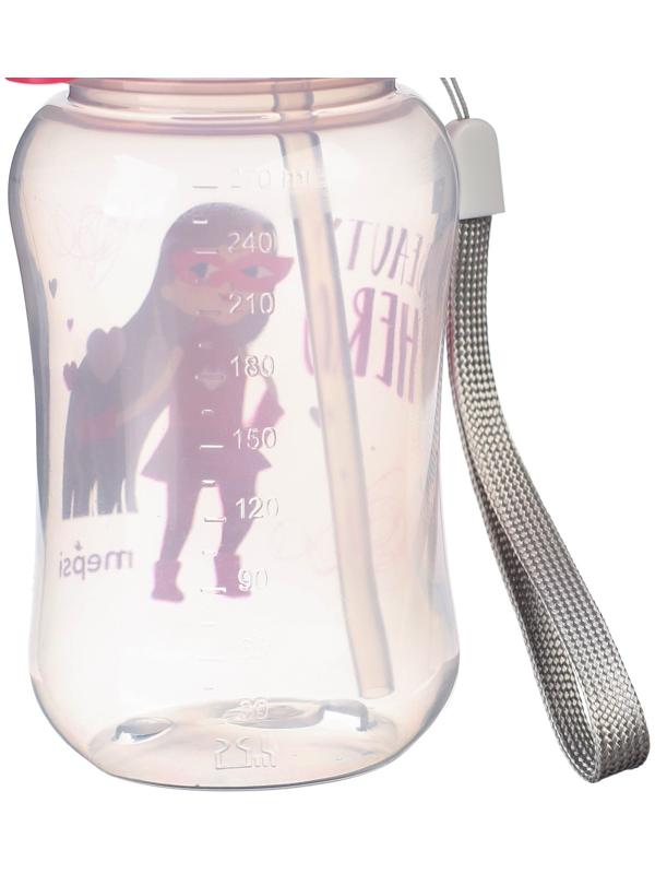 Поильник с трубочкой MEPSI, 270 мл, 9+ мес., цвет МИКС