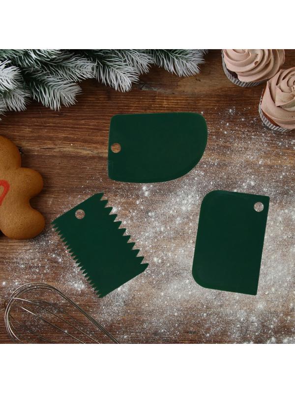 Набор кондитерских шпателей «Чудеса случаются», 11.5×8 см, 11.2×6.5 см, 10×7 см, 3 шт