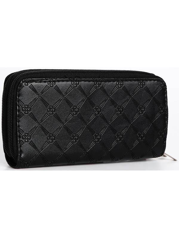 Кошелёк на молнии, цвет чёрный